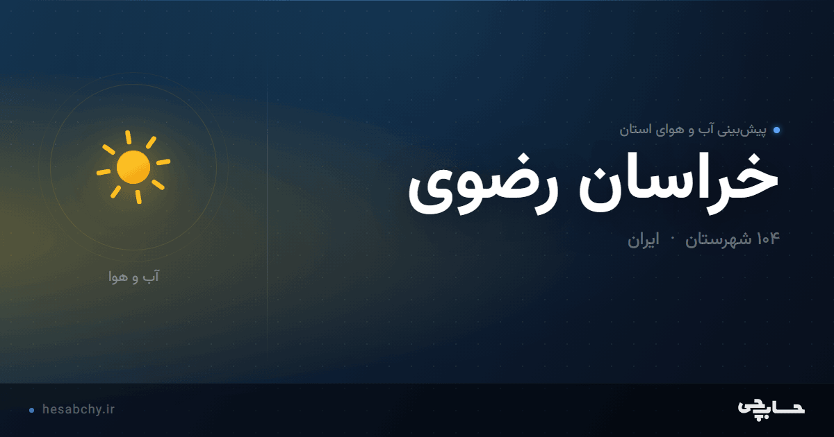 پیش‌بینی آب و هوای استان خراسان رضوی - حسابچی