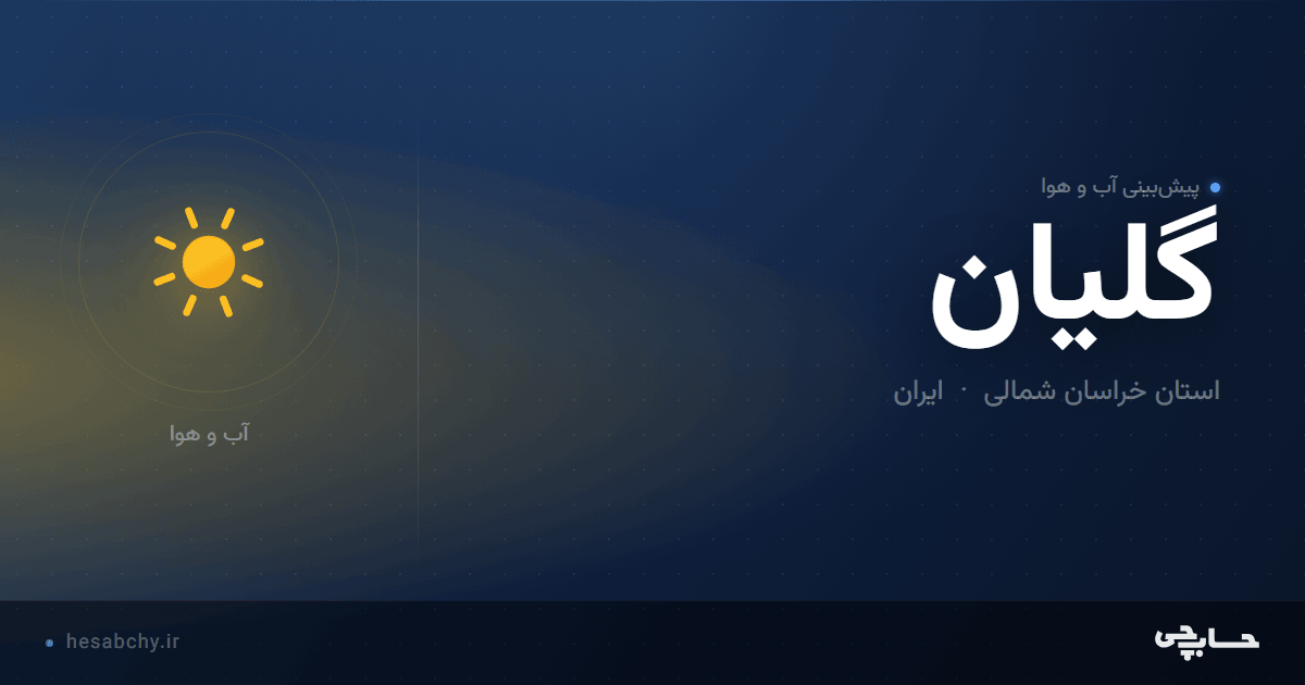 پیش‌بینی آب و هوای گلیان، استان خراسان شمالی - حسابچی