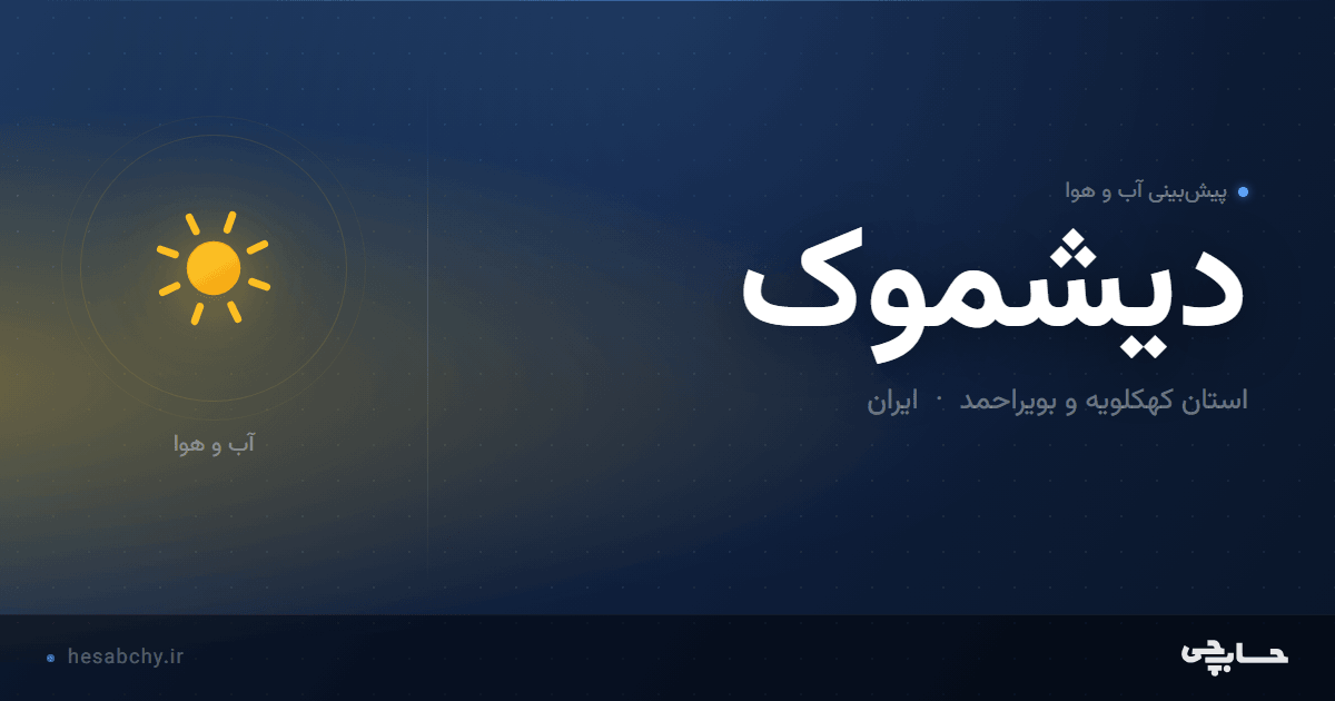 پیش‌بینی آب و هوای دیشموک، استان کهکلویه و بویراحمد - حسابچی