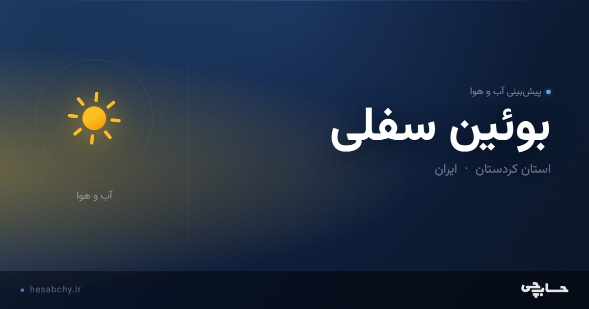 پیش‌بینی آب و هوای بوئين سفلی، استان کردستان - حسابچی