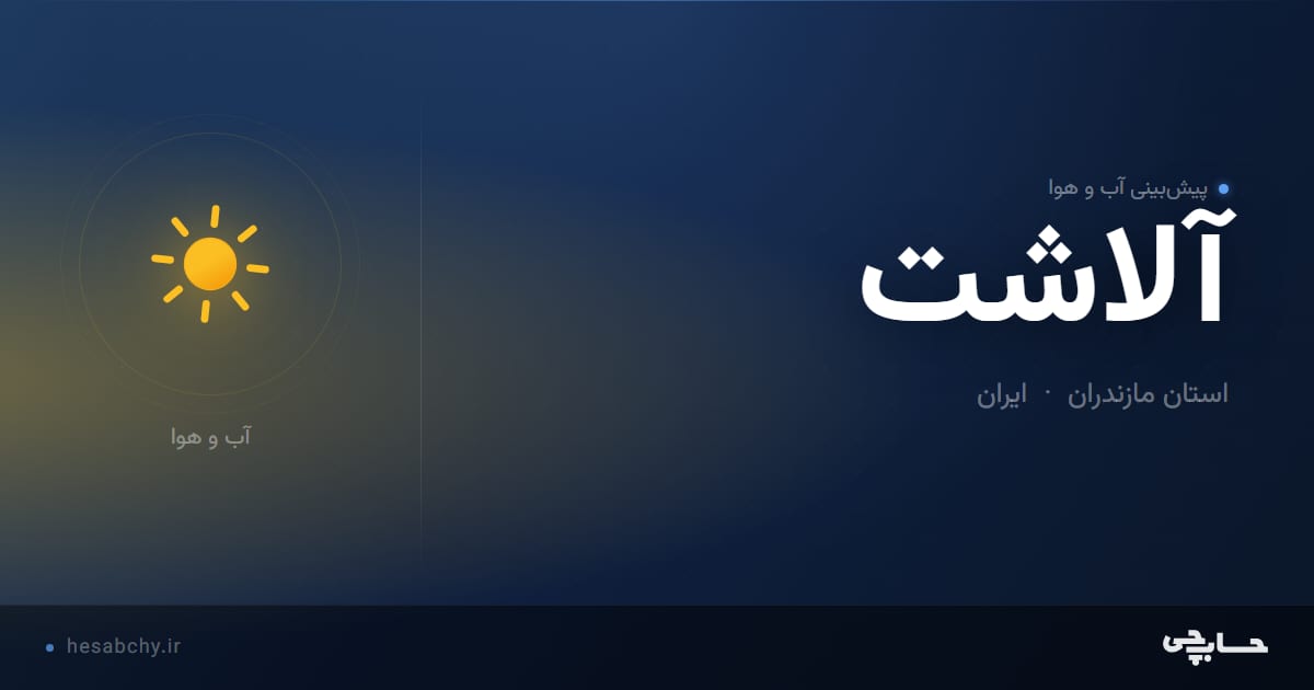 پیش‌بینی آب و هوای آلاشت، استان مازندران - حسابچی