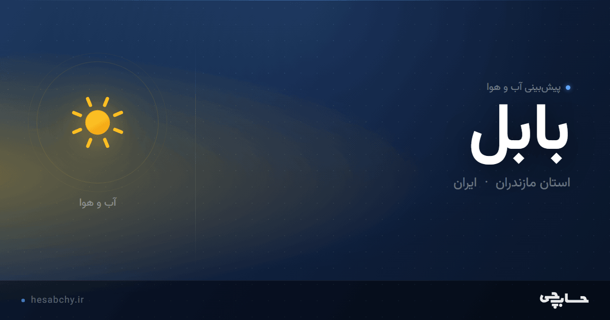 پیش‌بینی آب و هوای بابل، استان مازندران - حسابچی