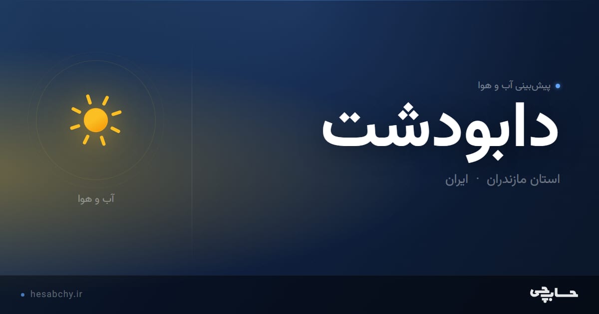 پیش‌بینی آب و هوای دابودشت، استان مازندران - حسابچی
