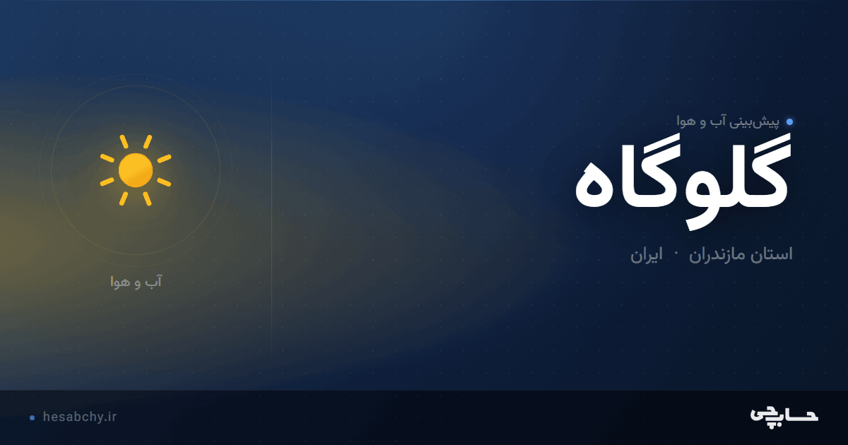 پیش‌بینی آب و هوای گلوگاه، استان مازندران - حسابچی