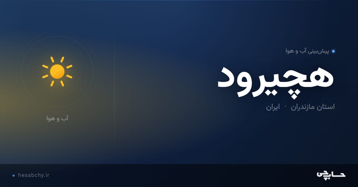 پیش‌بینی آب و هوای هچیرود، استان مازندران - حسابچی