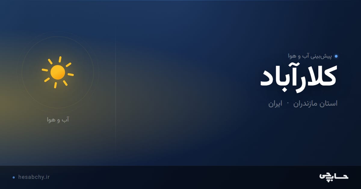 پیش‌بینی آب و هوای كلارآباد، استان مازندران - حسابچی