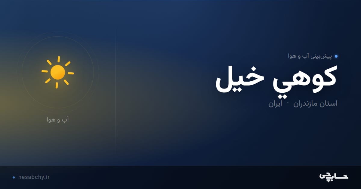 پیش‌بینی آب و هوای كوهي خيل، استان مازندران - حسابچی