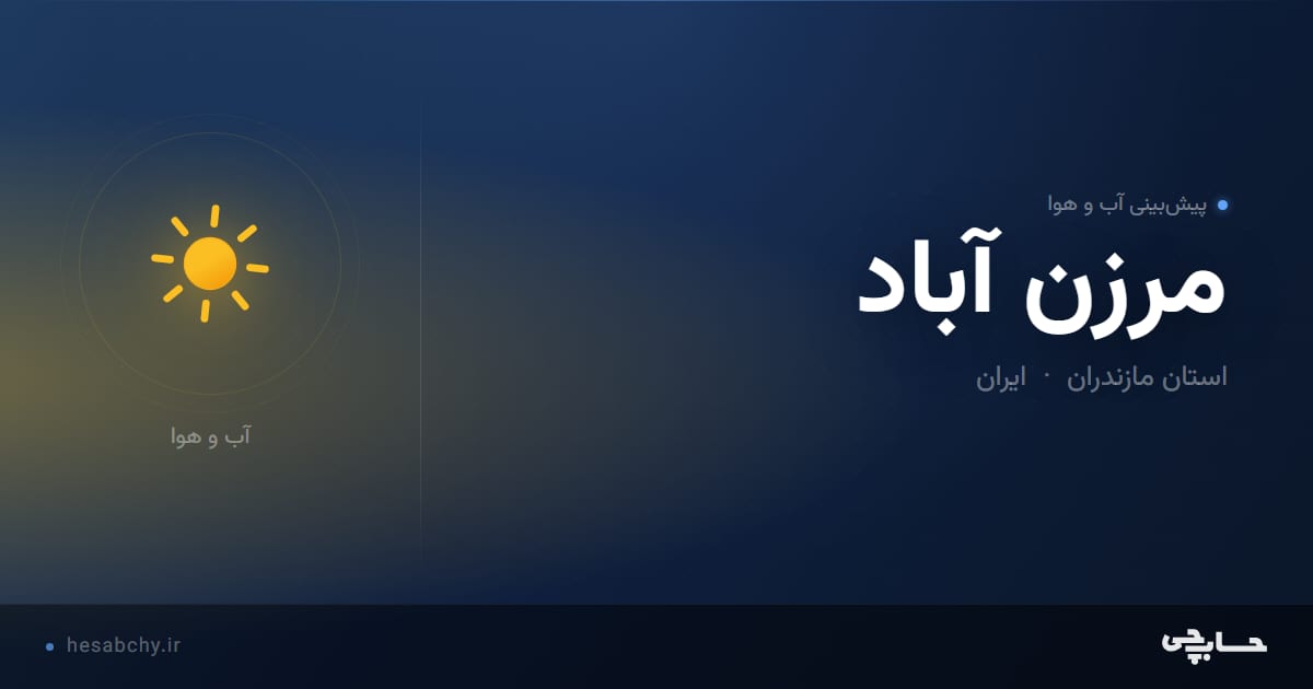 پیش‌بینی آب و هوای مرزن آباد، استان مازندران - حسابچی