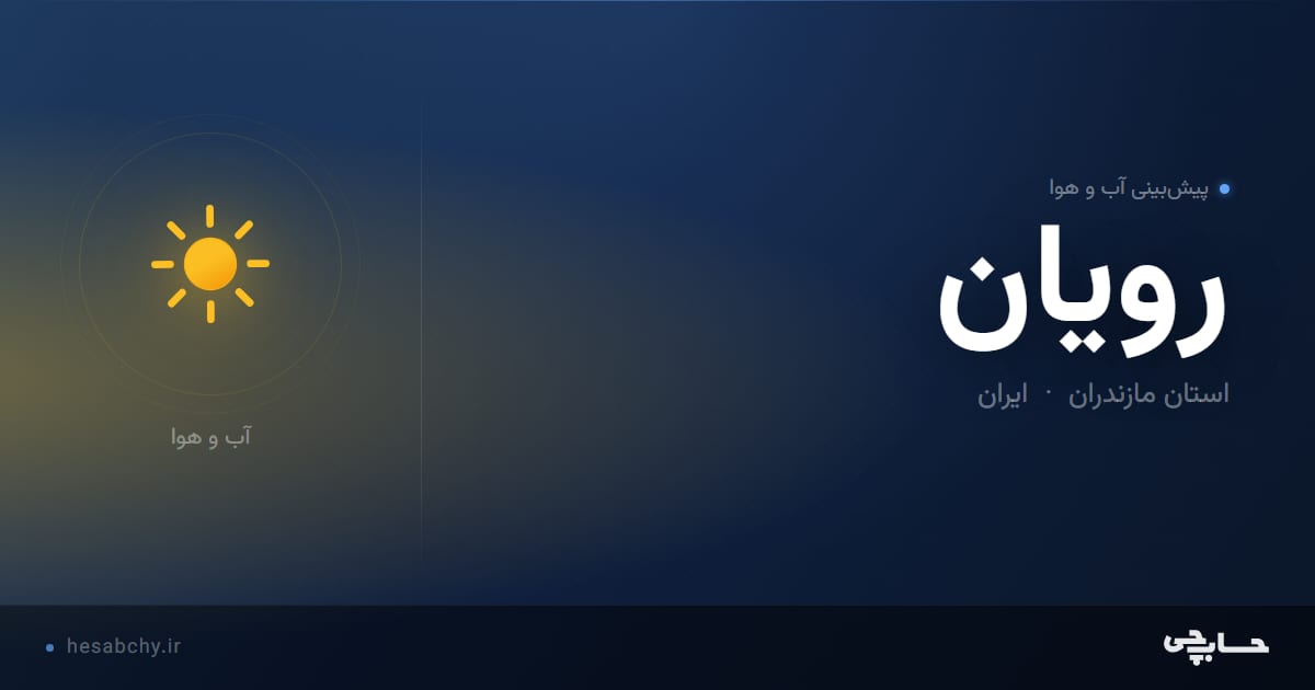 پیش‌بینی آب و هوای رويان، استان مازندران - حسابچی