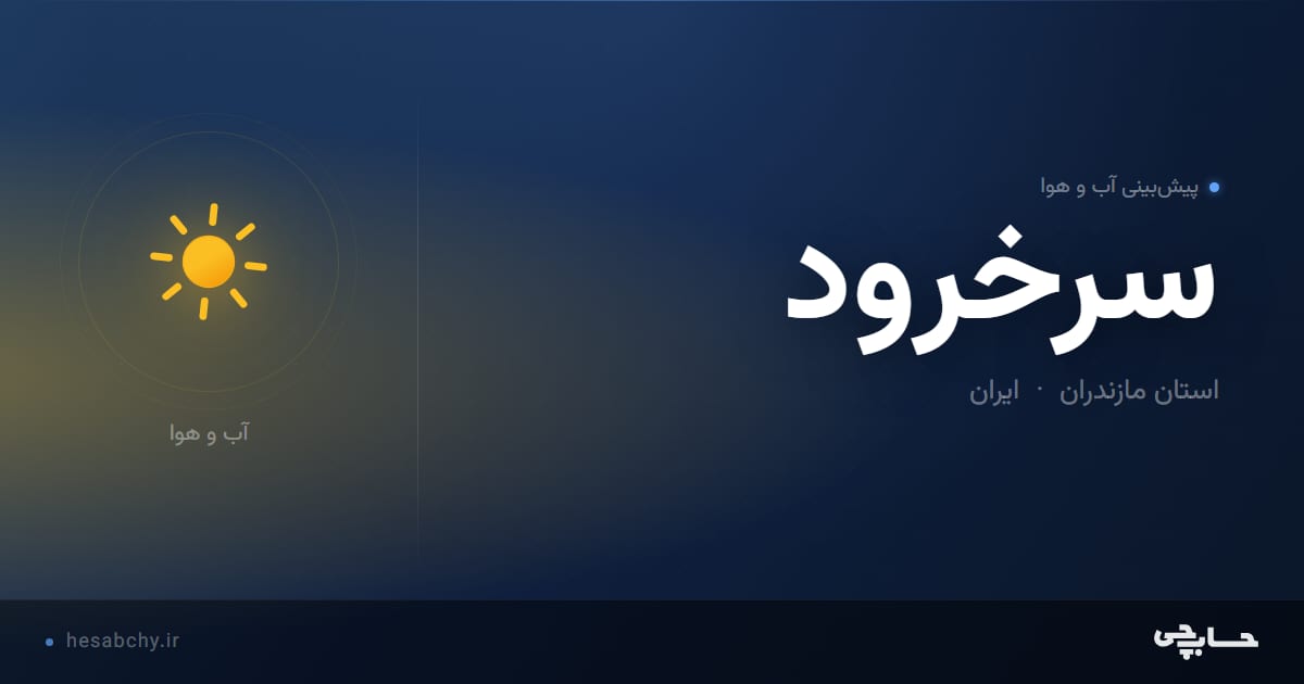 پیش‌بینی آب و هوای سرخرود، استان مازندران - حسابچی