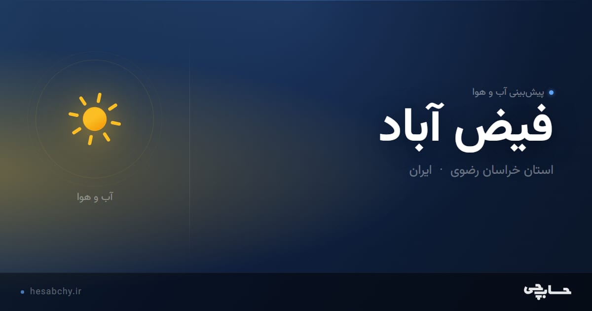 پیش‌بینی آب و هوای فيض آباد، استان خراسان رضوی - حسابچی