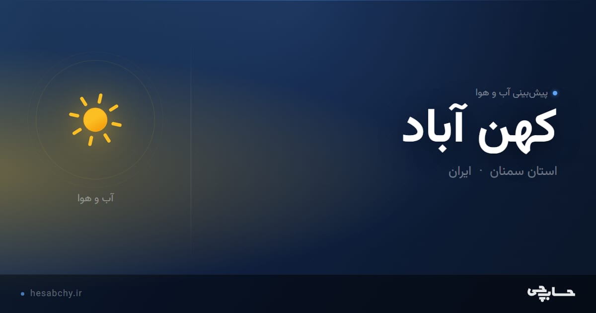 پیش‌بینی آب و هوای کهن آباد، استان سمنان - حسابچی