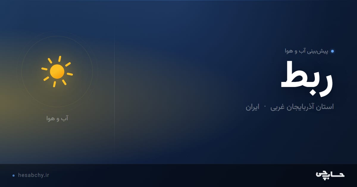پیش‌بینی آب و هوای ربط، استان آذربایجان غربی - حسابچی